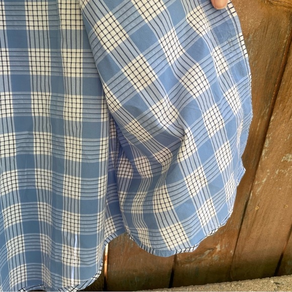 WRANGLER George Strait Men’s Blue White Plaid Short Sleeve Button Down Medium - Picture 4 of 7